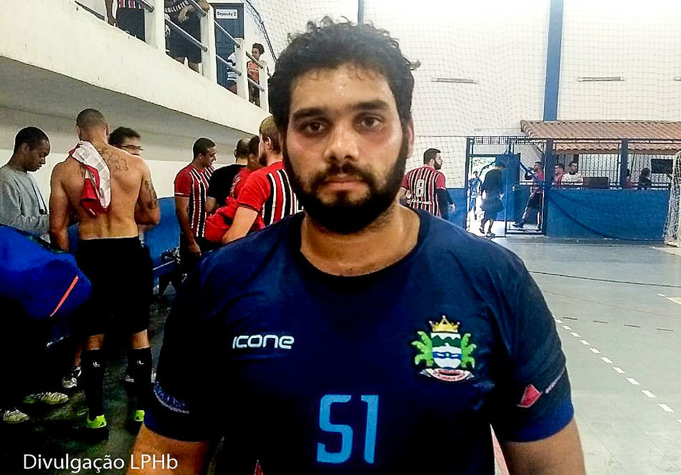 Kaire Cassini, do Mongaguá, artilheiro do jogo. (foto Divulgação LPHB)