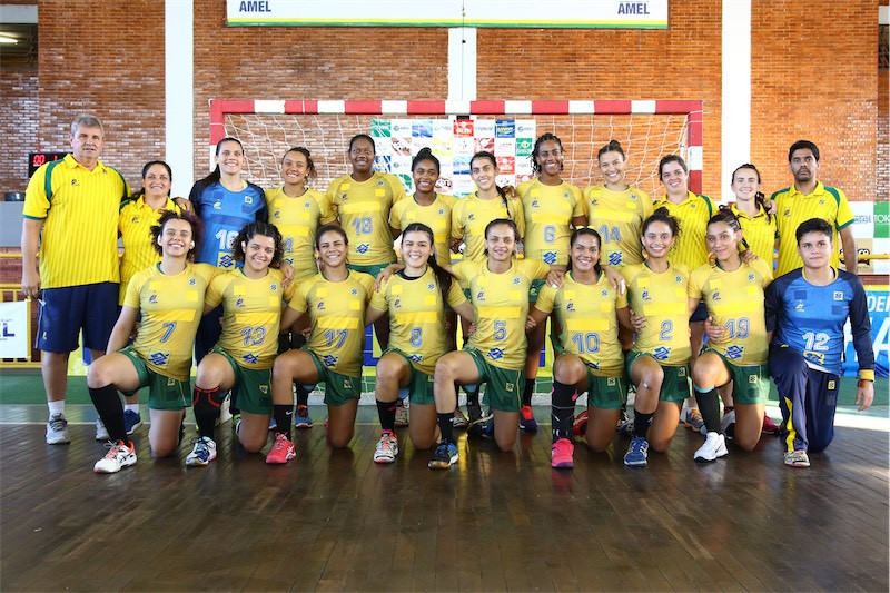 Seleção Brasileira de Handebol Júnior Feminina. (foto Randes Nunes)