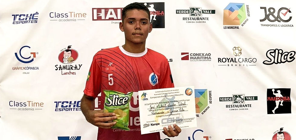 José Mikael dos Santos Cabral, do Grêmio Vila-PB. (foto divulgação do evento)