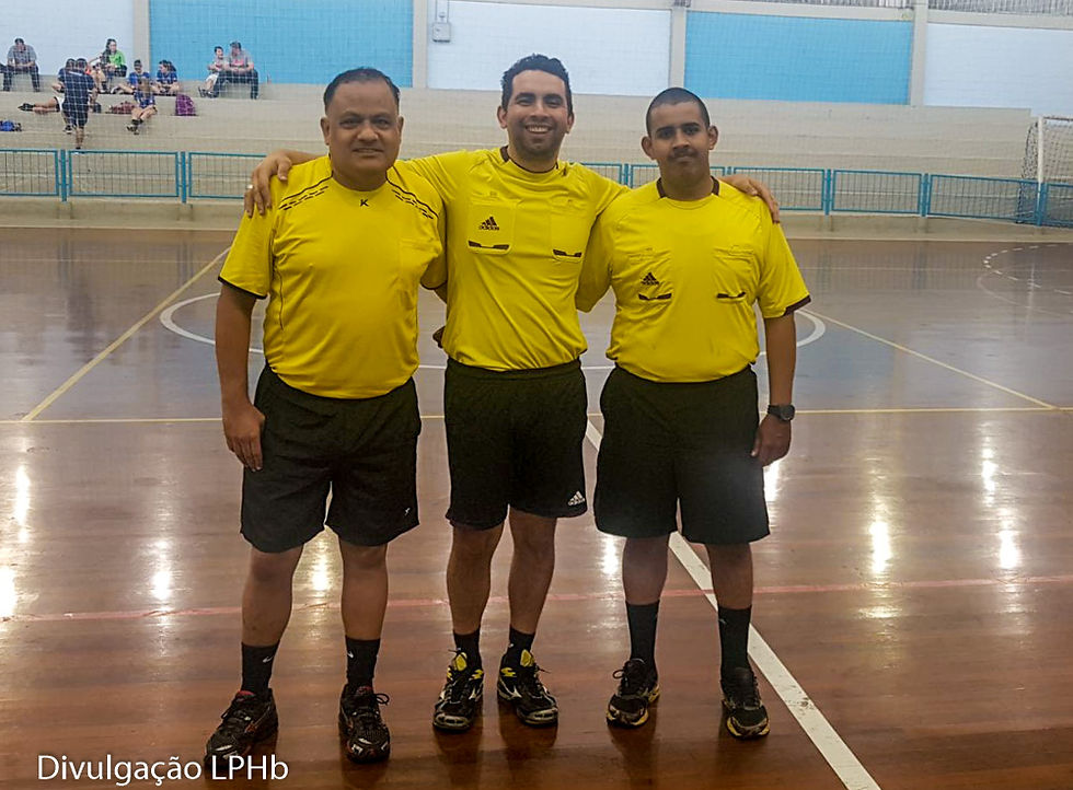 Árbitros do jogo. (foto divulgação LPHB)