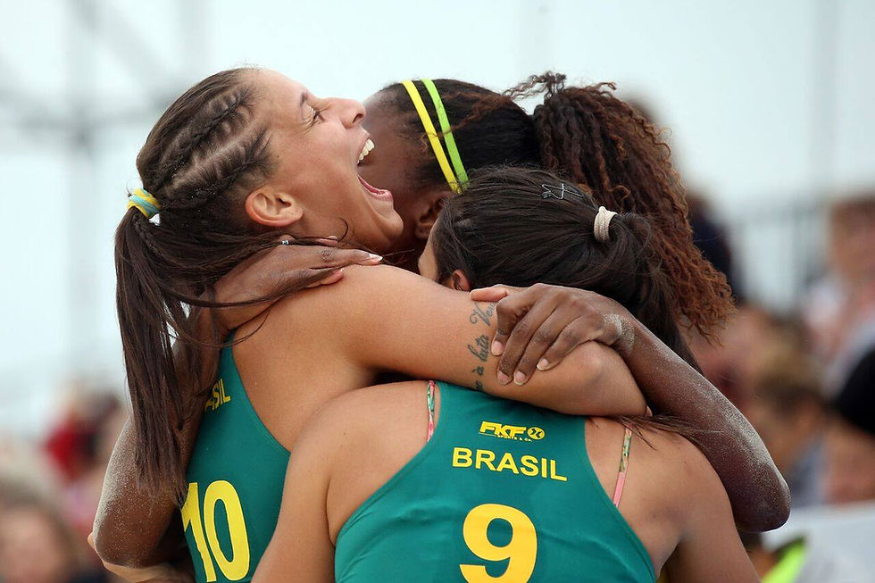 Seleção Brasileira feminina é Bronze no Mundial Beach Hand - Rússia 2018 (foto reprodução)