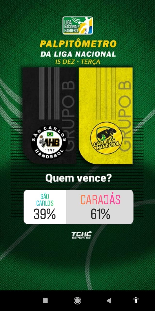 palpitômetro da liga nacional de handebol (arte Tchê Esportes)