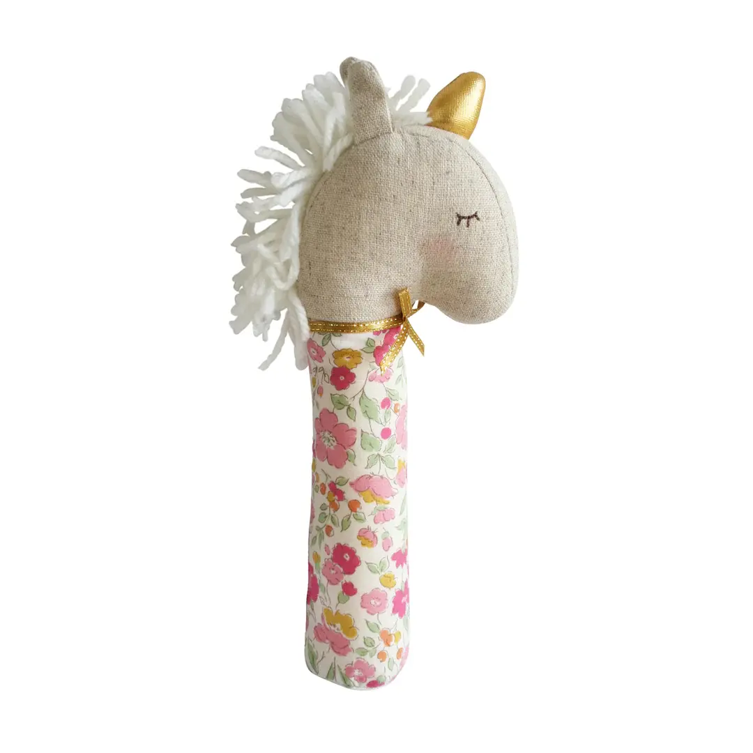 Yvette Unicorn Squeaker - Rose Garden
