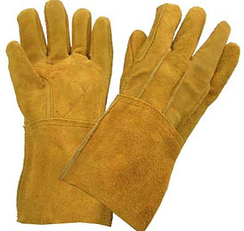 guantes de carnaza largos