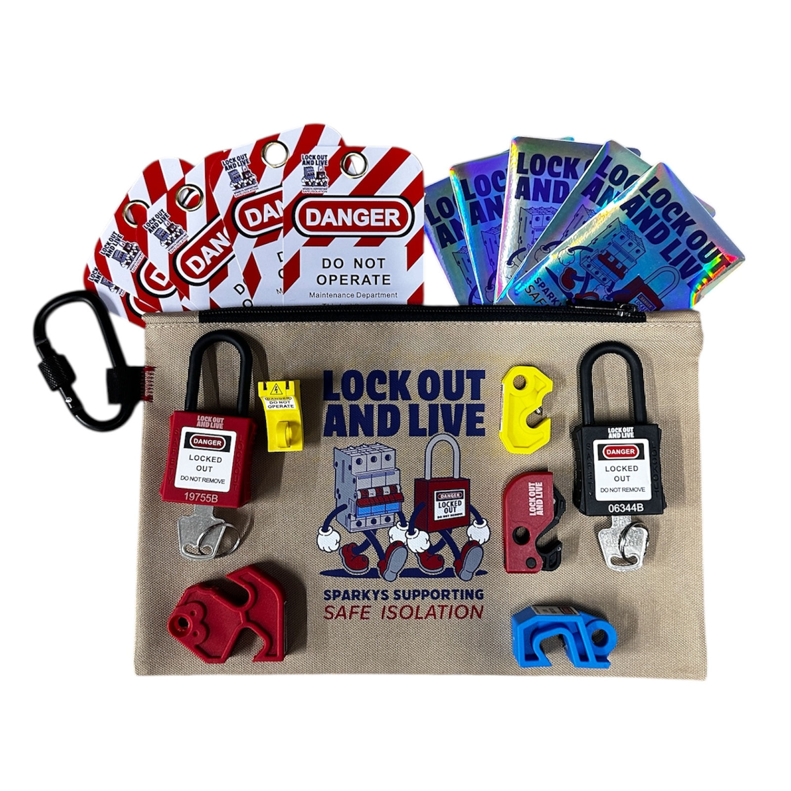 Personal Lock Out Kit - Nylon shackle padlocks