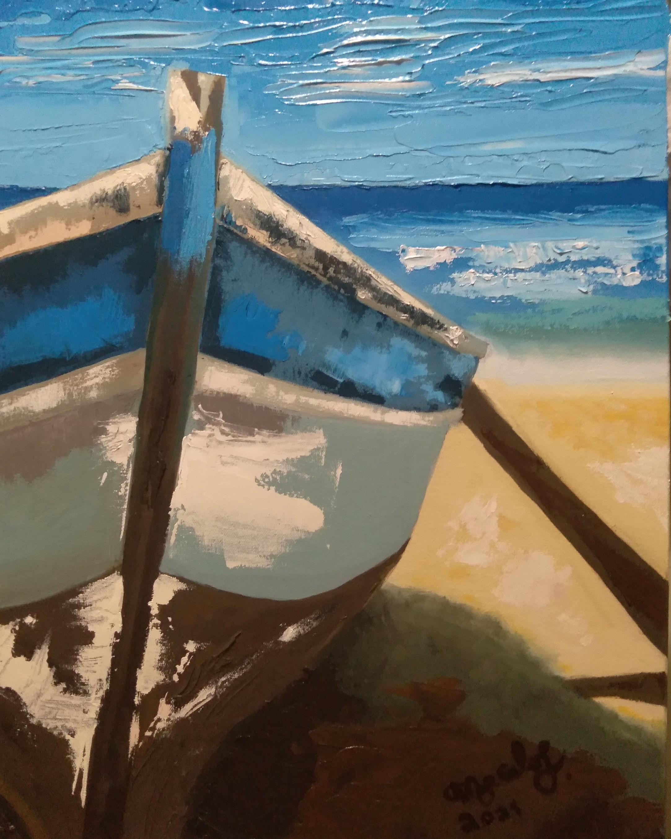 BARCO NA AREIA 30 X 40 cm