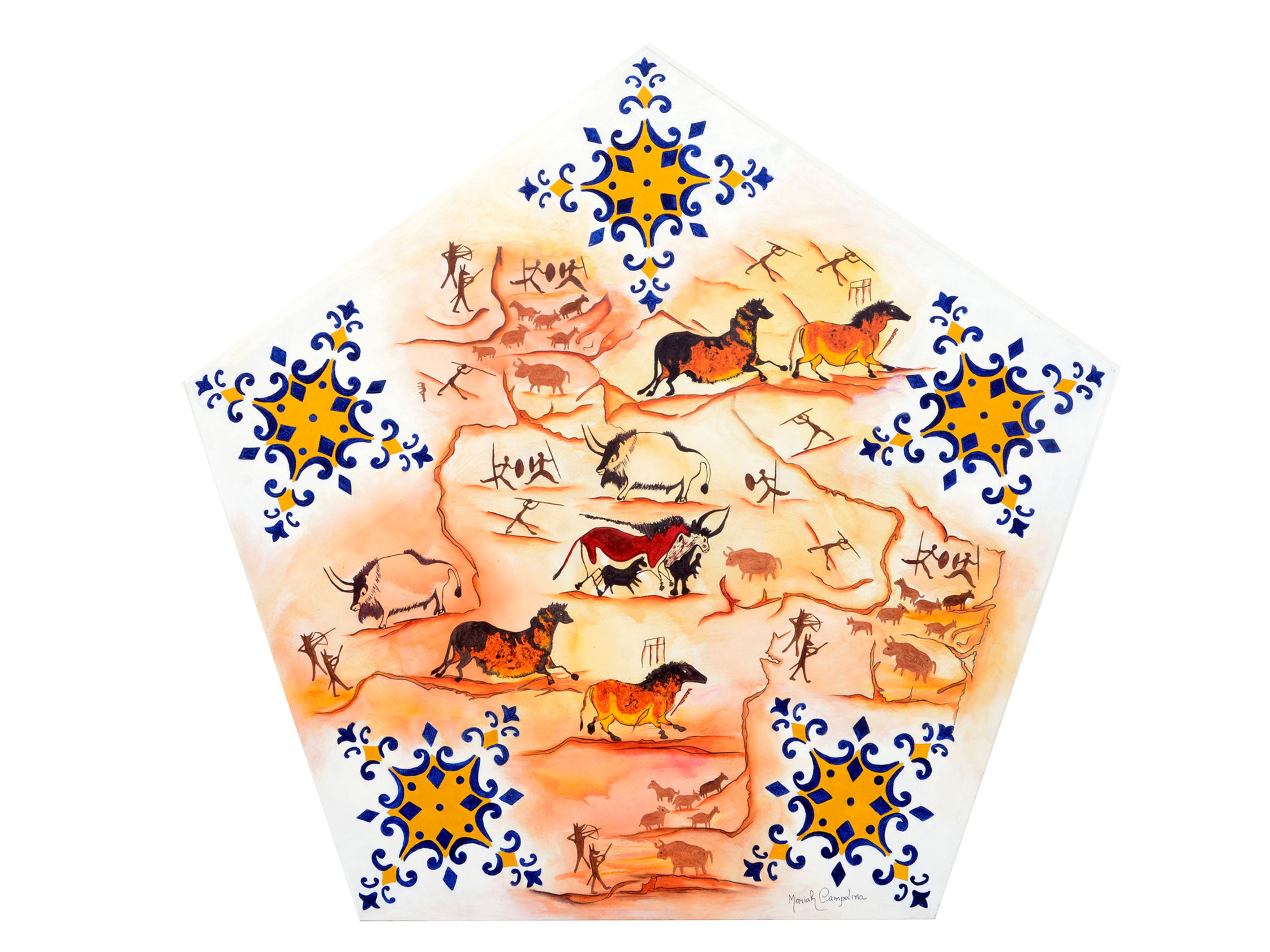 RUPESTRES DO BRASIL E AZULEJOS MARANHENSES (92x92cm)