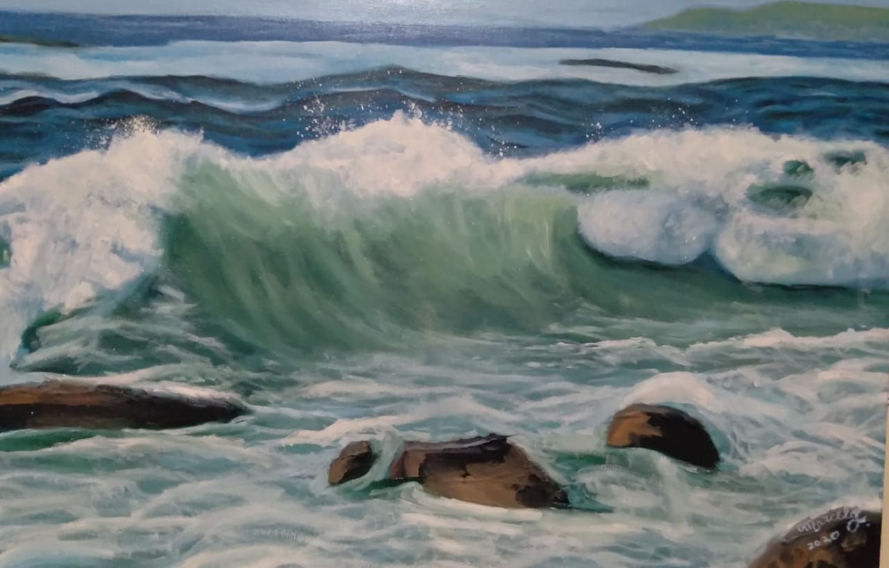 ONDAS AGITADAS 40 X 60 cm