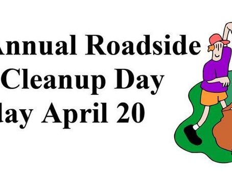Tuesday April 16th - Sheriff has issued a "No Wake Order" for Honeoye Lake. Roadside Cleanup Day Sat. April 20th.