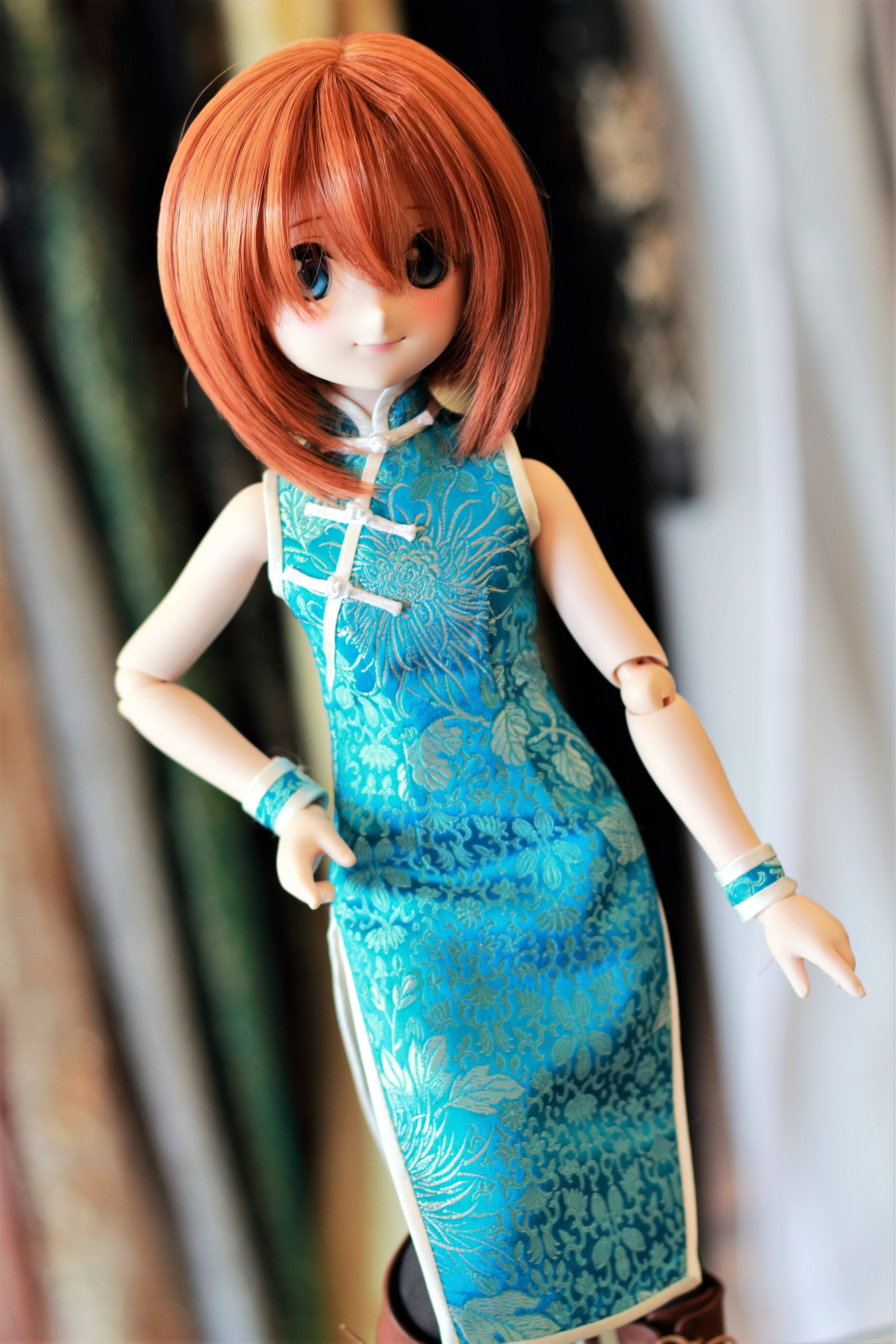 MDD／スカイブルー・菊模様