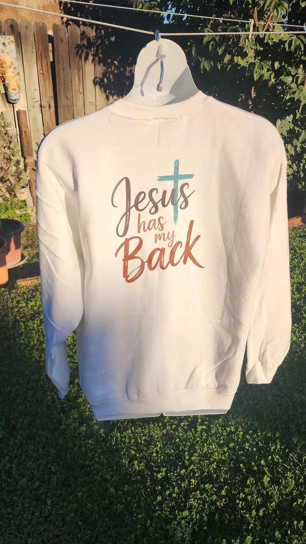 Thumbnail: Jesus has my back crewneck sweatshirt