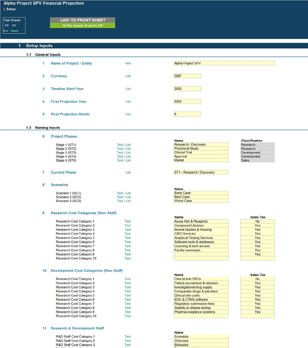 Thumbnail: Project Finance for R&D financial Model setup