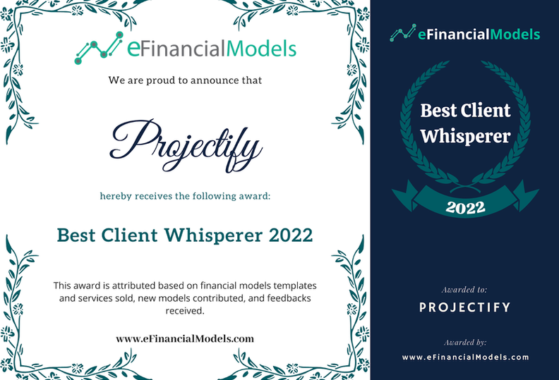 Projectify Best Client Whisperer 2022 - efinancialmodels.com