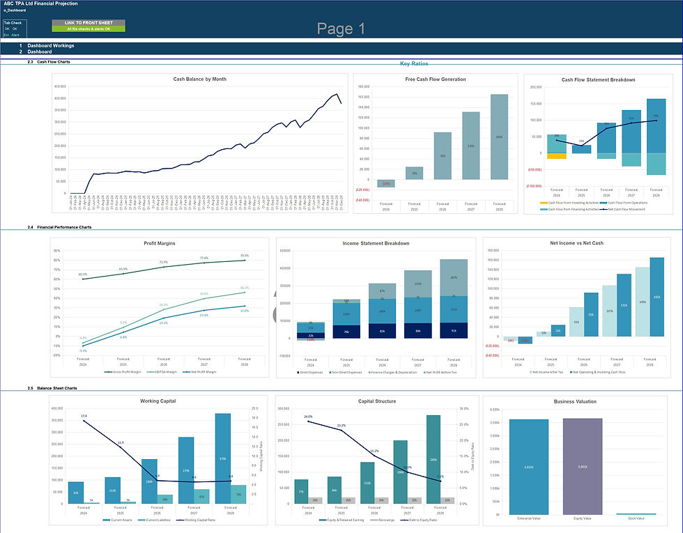 Thumbnail: Insurance TPA Financial Model Dashboard