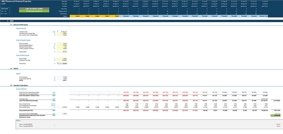 Thumbnail: biopharma financial model valuation