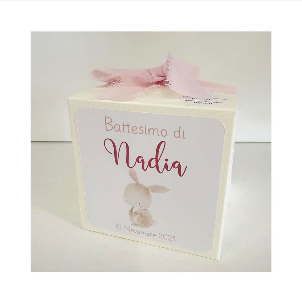Miniatura: Scatolina con confetti e biglietto 6x6