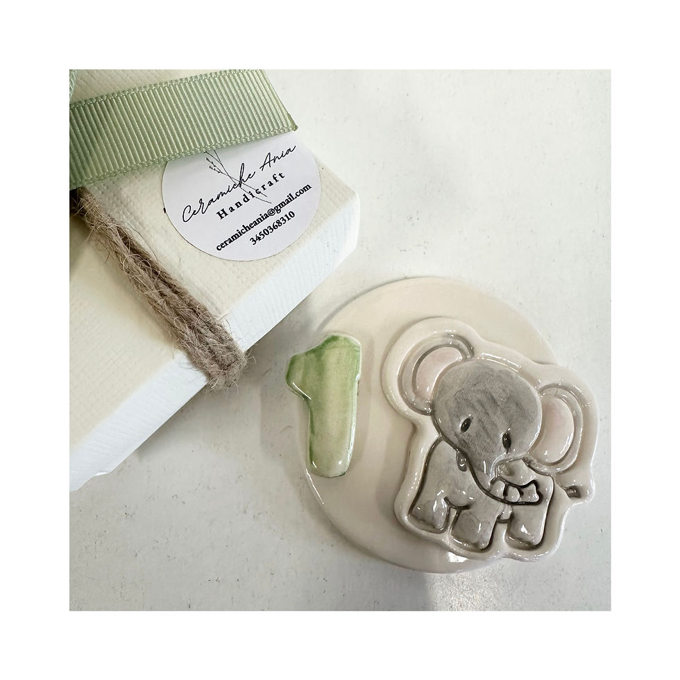 Miniatura: Bomboniera calamita compleanno tema animali della giungla versione verde 