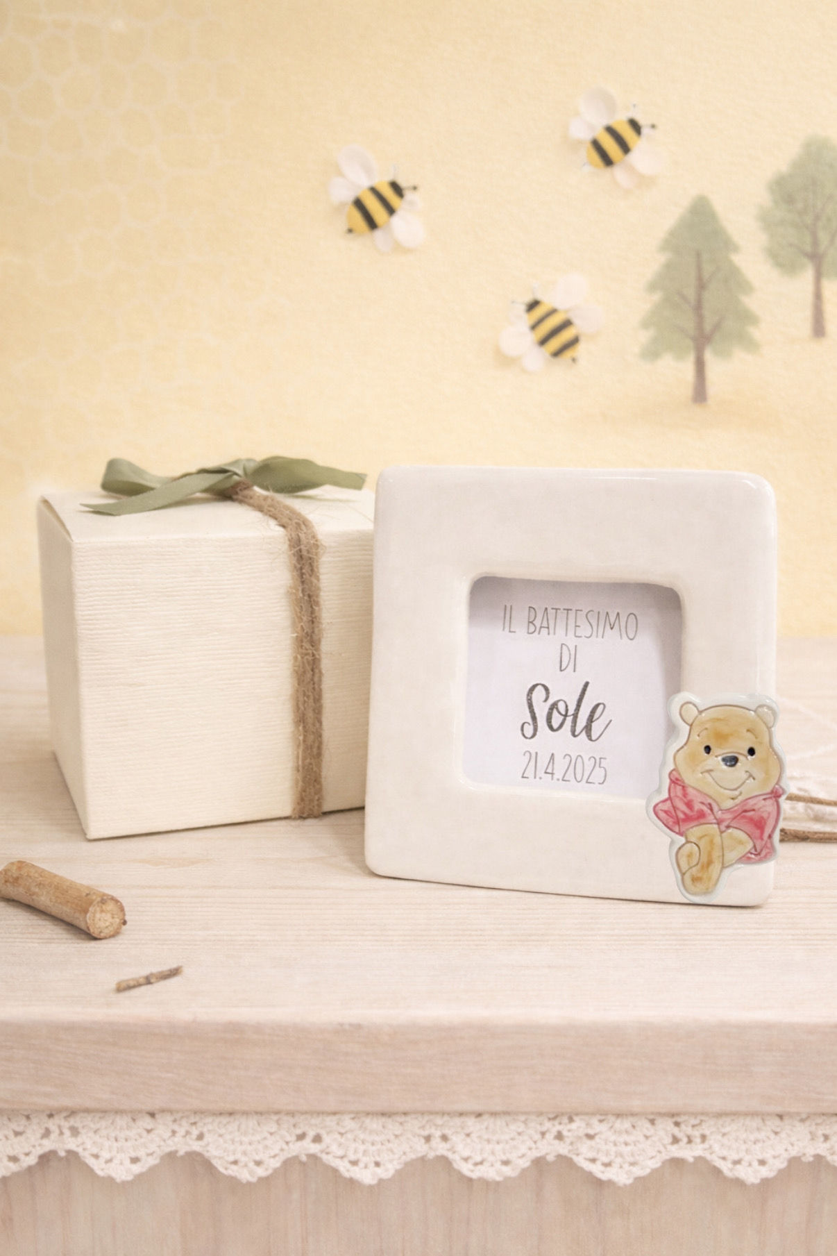 Bomboniera Porta foto Winnie the pooh e i suoi amici 11cm