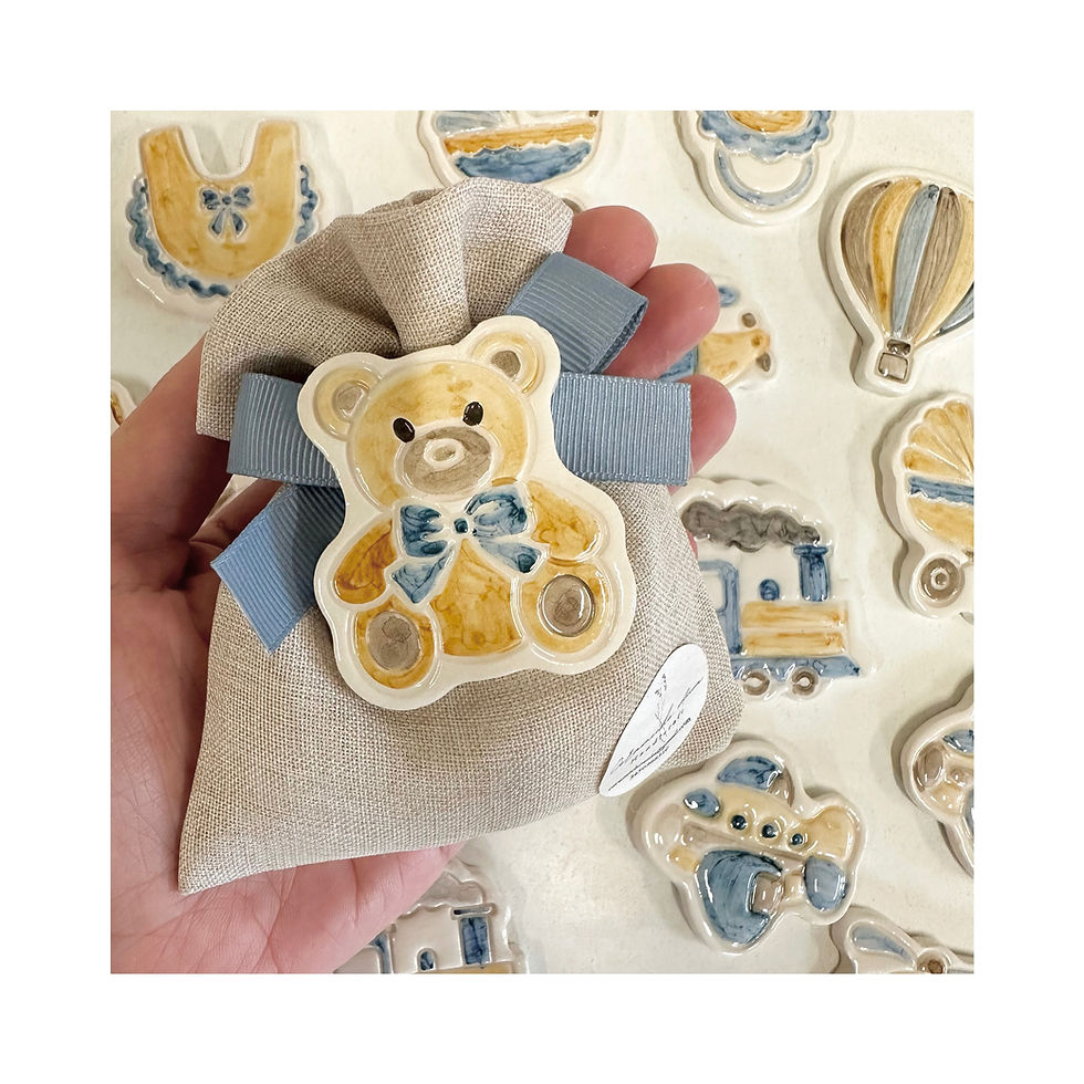 Thumbnail: Pacifier, bottle, bib and horse favor set