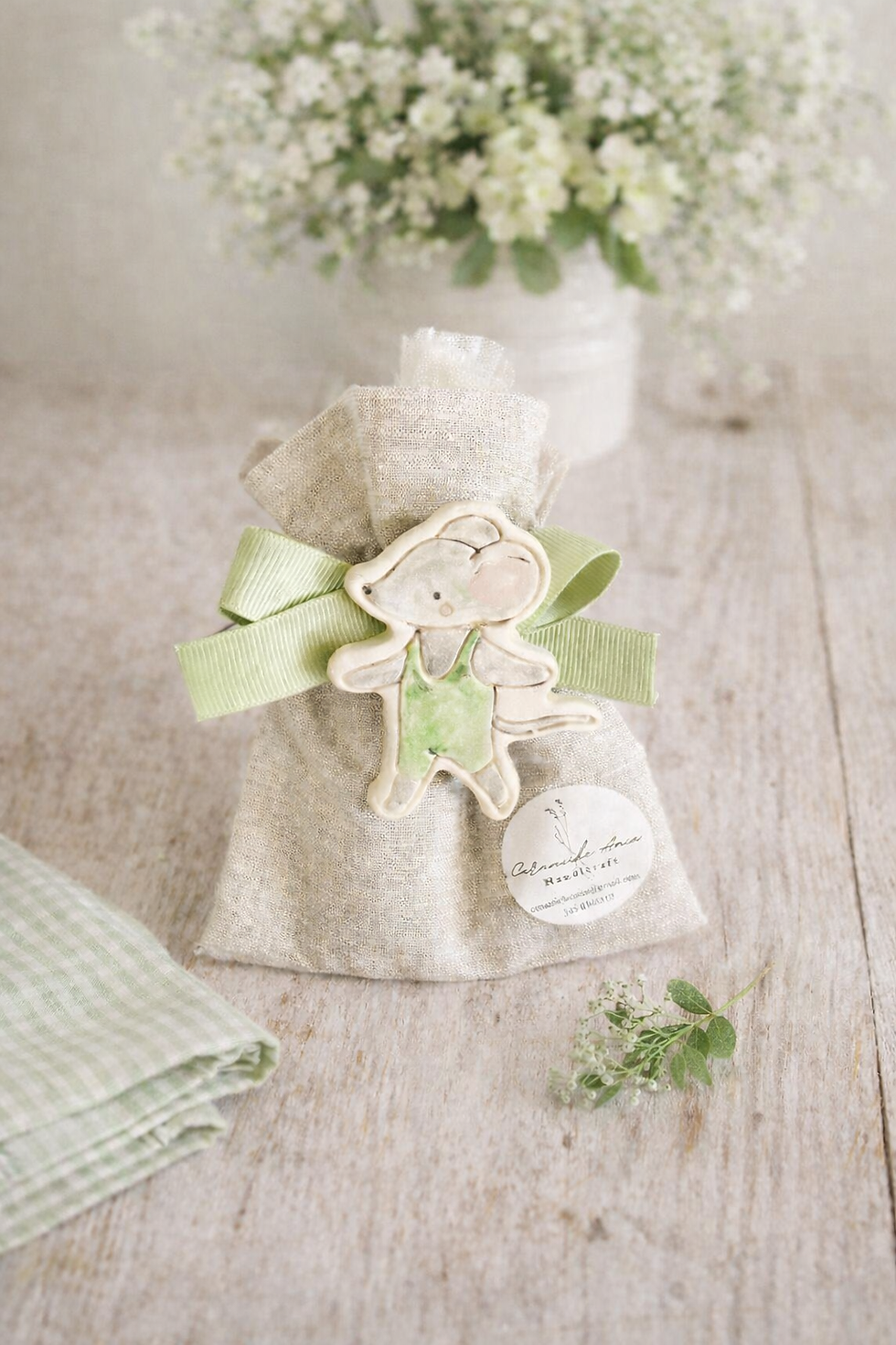 Miniatura: Bomboniera sacchettino magnete topolino