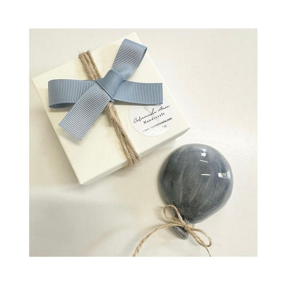 Miniatura: Bomboniera palloncino magnete 7cm  azzurri e blu 