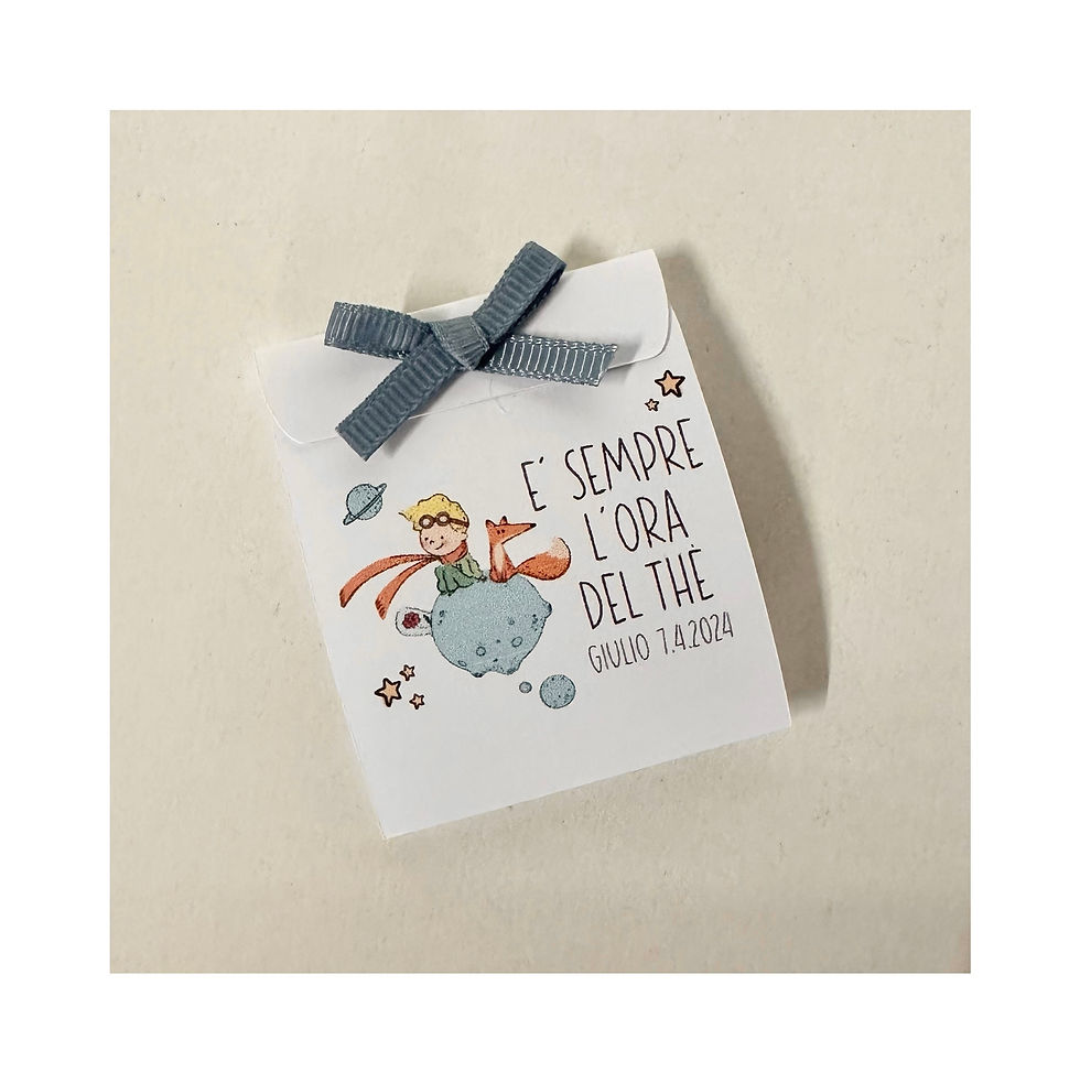 Miniature : Tasse à faveur avec phrases du petit prince et des étoiles