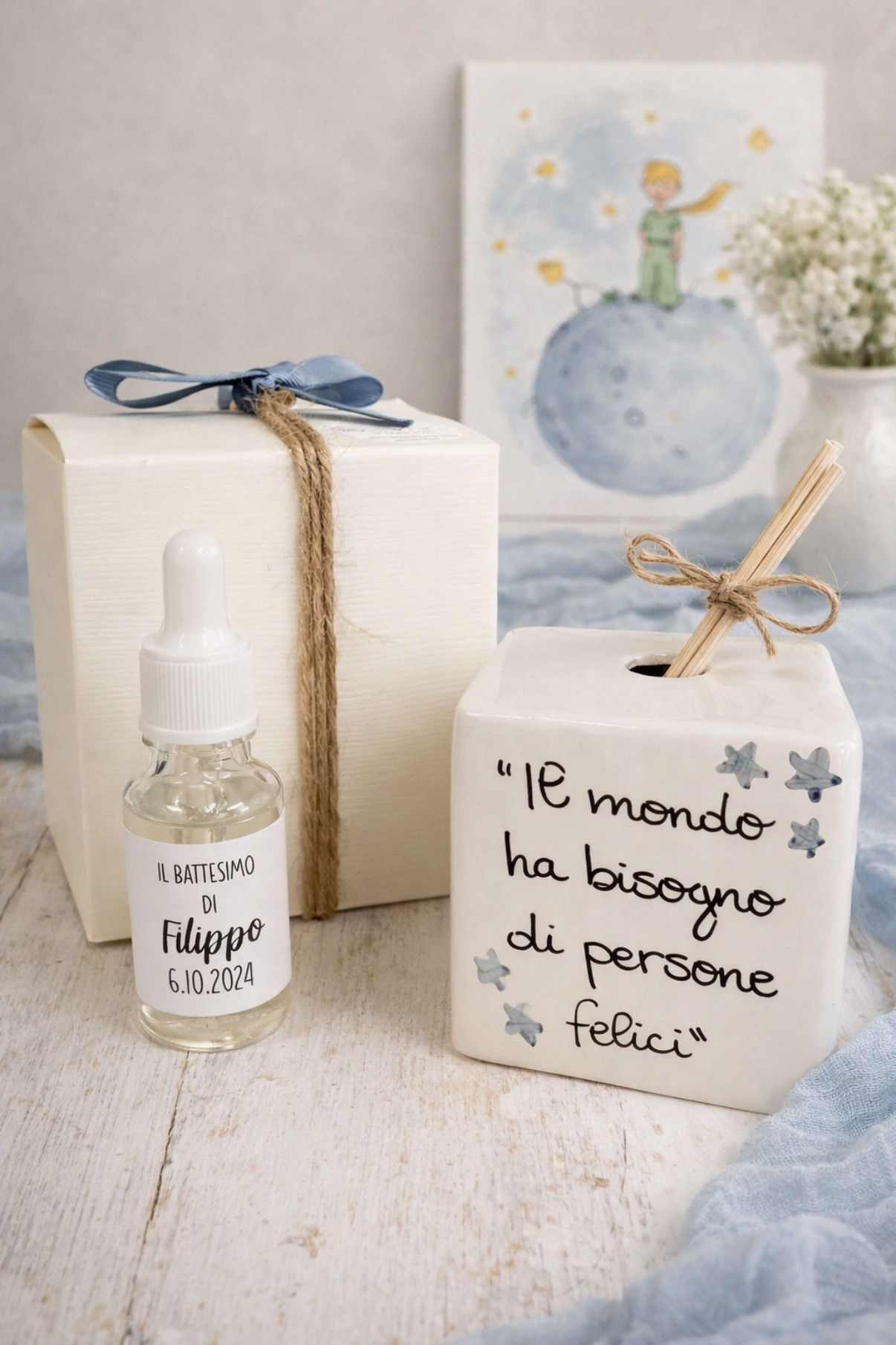 Bomboniera Profumatore cubo frasi Piccolo principe