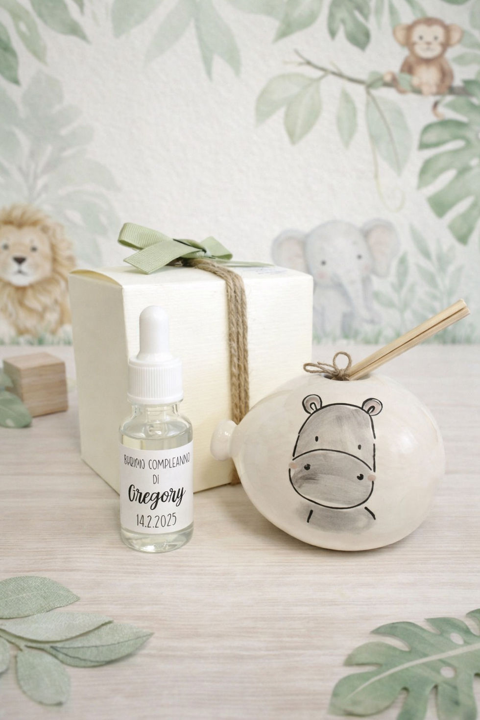 Miniatura: Bomboniera profumatore palloncino animali della giungla 