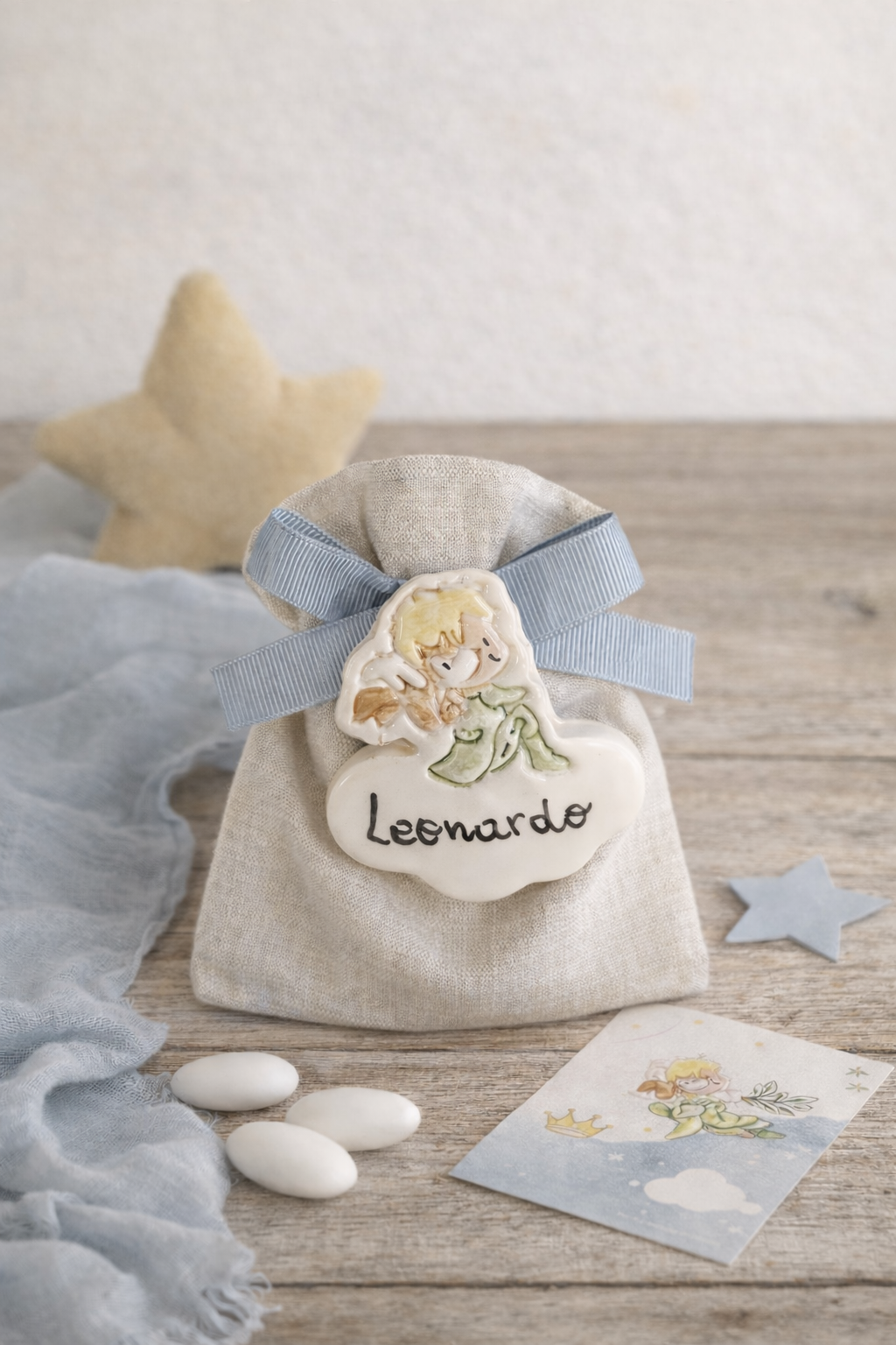 Bomboniera sacchettino piccolo principe magnete 
