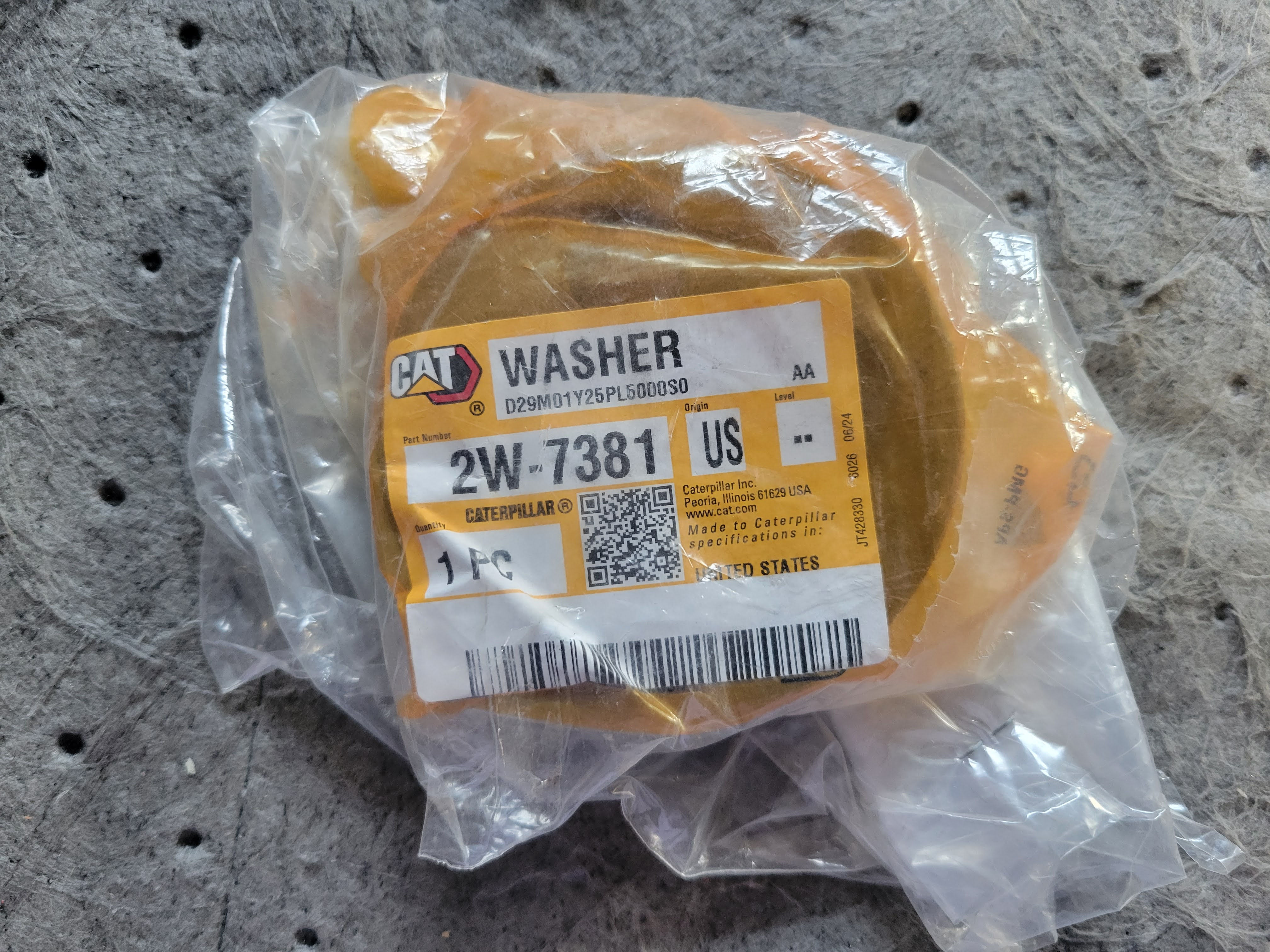 CAT 2W-7381 WASHER PULLEY-CLAMP