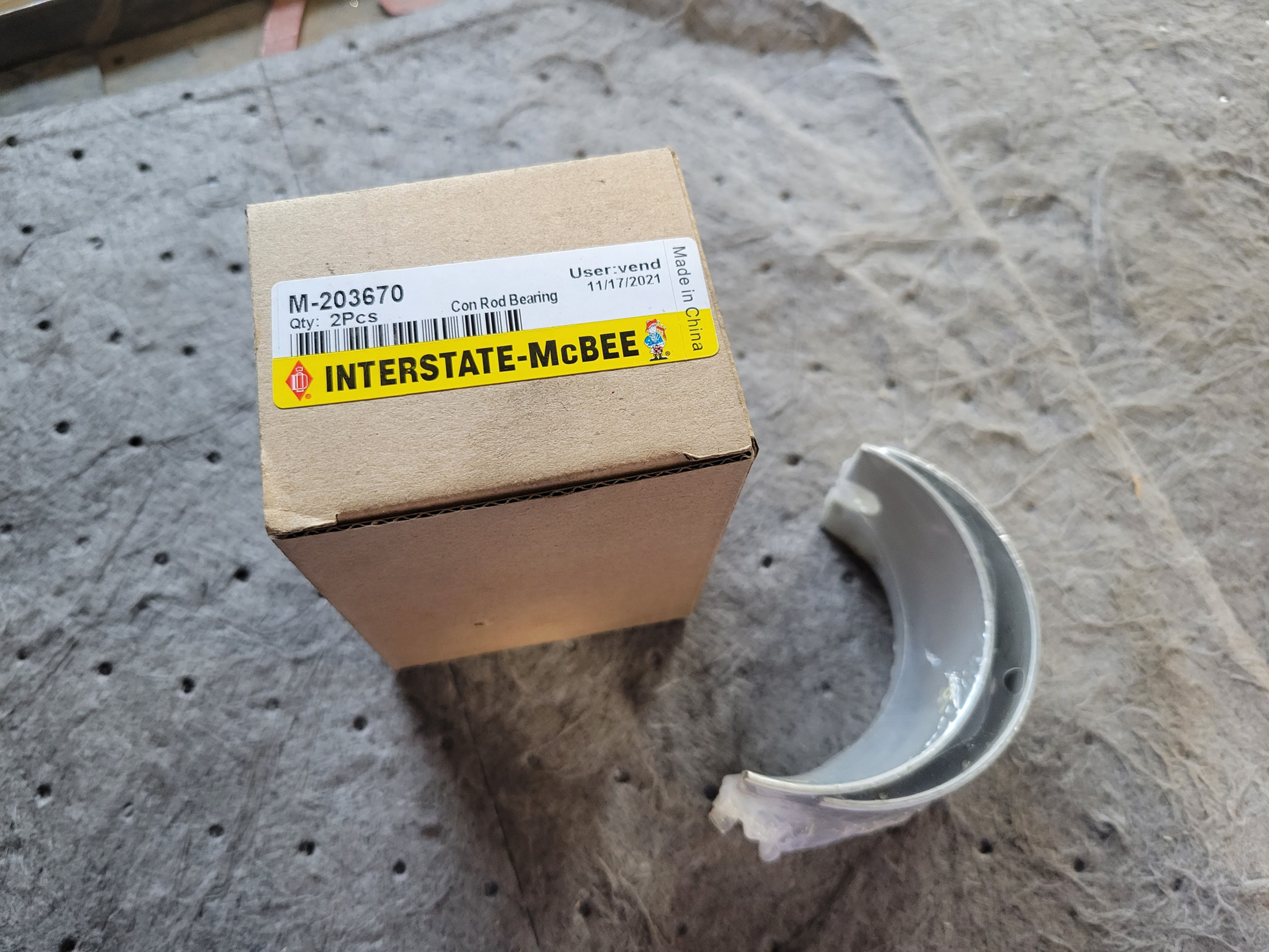 Cummins M-203670 CONN ROD BEARING for NH220/NT743/NT495 (Interstate McBee)