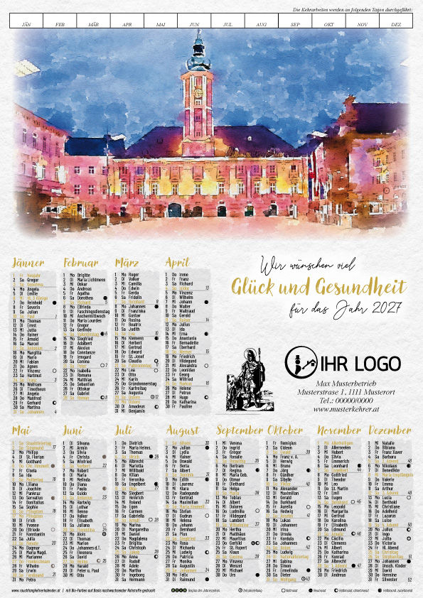 KALENDER “AQUARELL ST. PÖLTEN“ (Preis pro VE / 1 VE = 500 Stück)