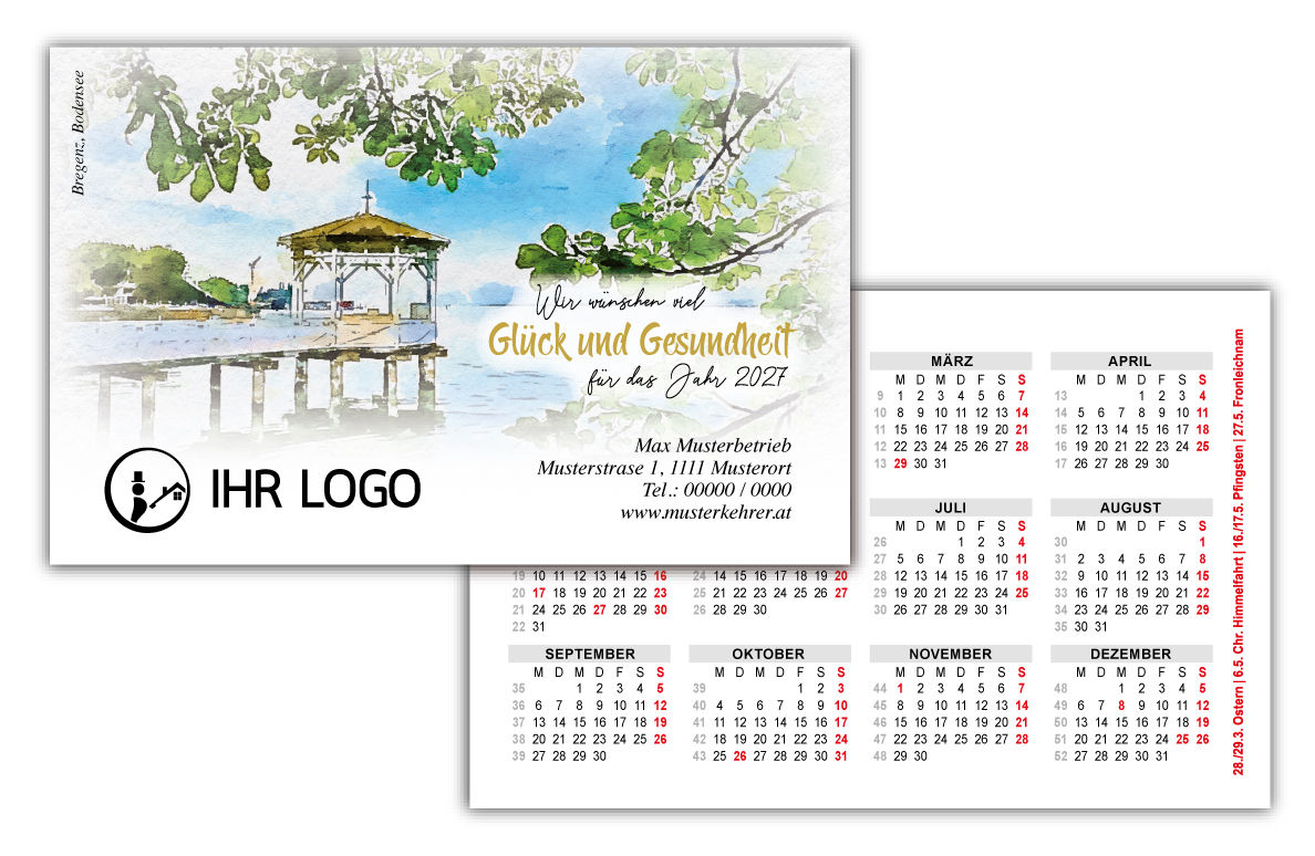 MINI-KALENDER “AQUARELL BREGENZ“ (Preis pro VE / 1 VE = 500 Stück)