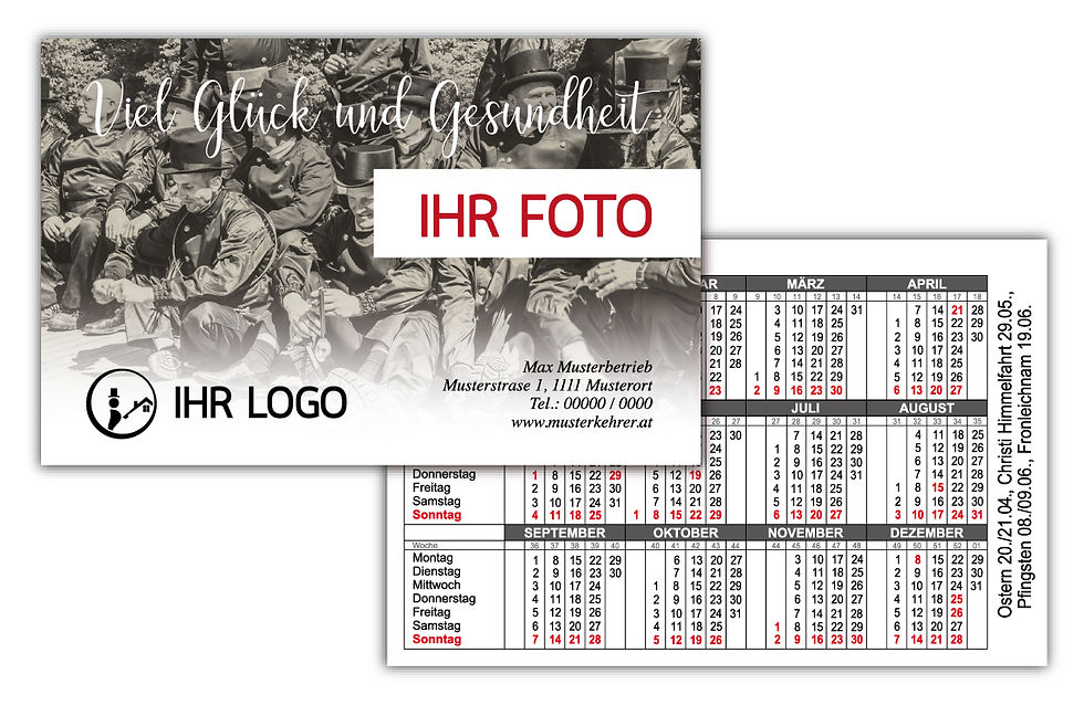 MINI-KALENDER “INDIVIDUELL“ (Preis pro VE / 1 VE = 500 Stück)