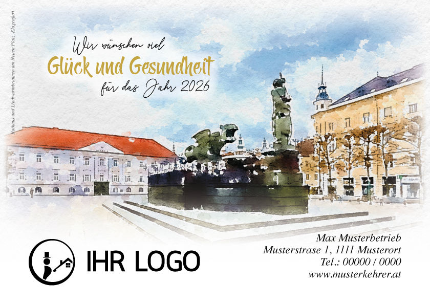 KARTE “AQUARELL KLAGENFURT“ (Preis pro VE / 1 VE = 500 Stück)