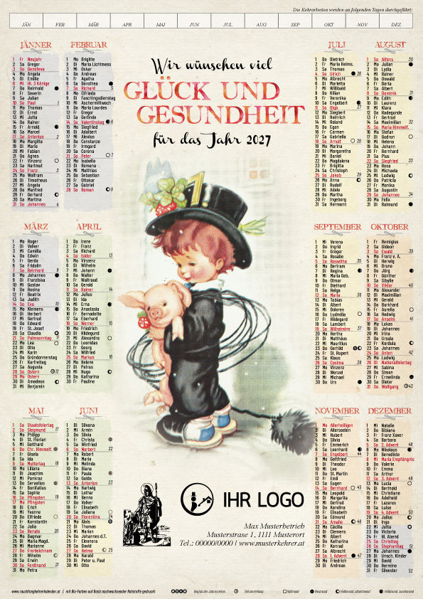Miniaturbild: KALENDER “NOSTALGIE“ (Preis pro VE / 1 VE = 500 Stück)