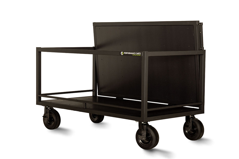 Thumbnail: Performance Carts PCD-100 drum set cart front right angle in folded position