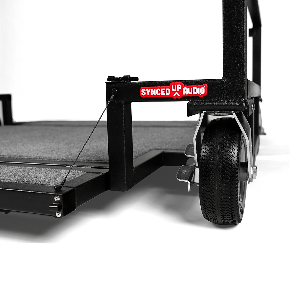 Thumbnail: Synced Up Audio DS3 marching drumset cart front latch detail