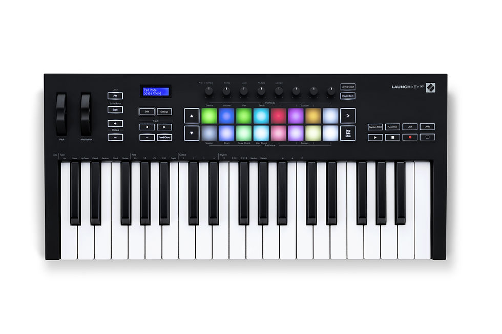 Novation Launchkey37 marching audio MIDI controller top