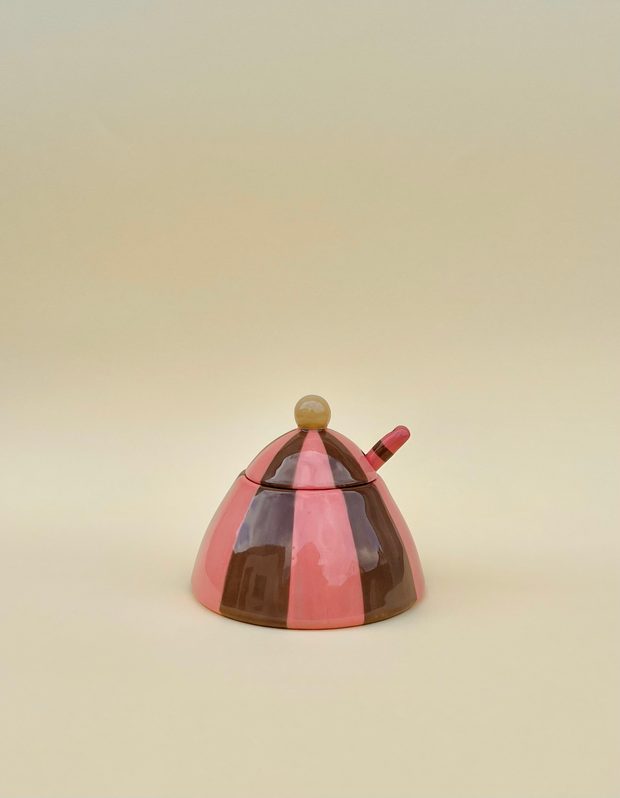 Zuckerdose rosa/braun