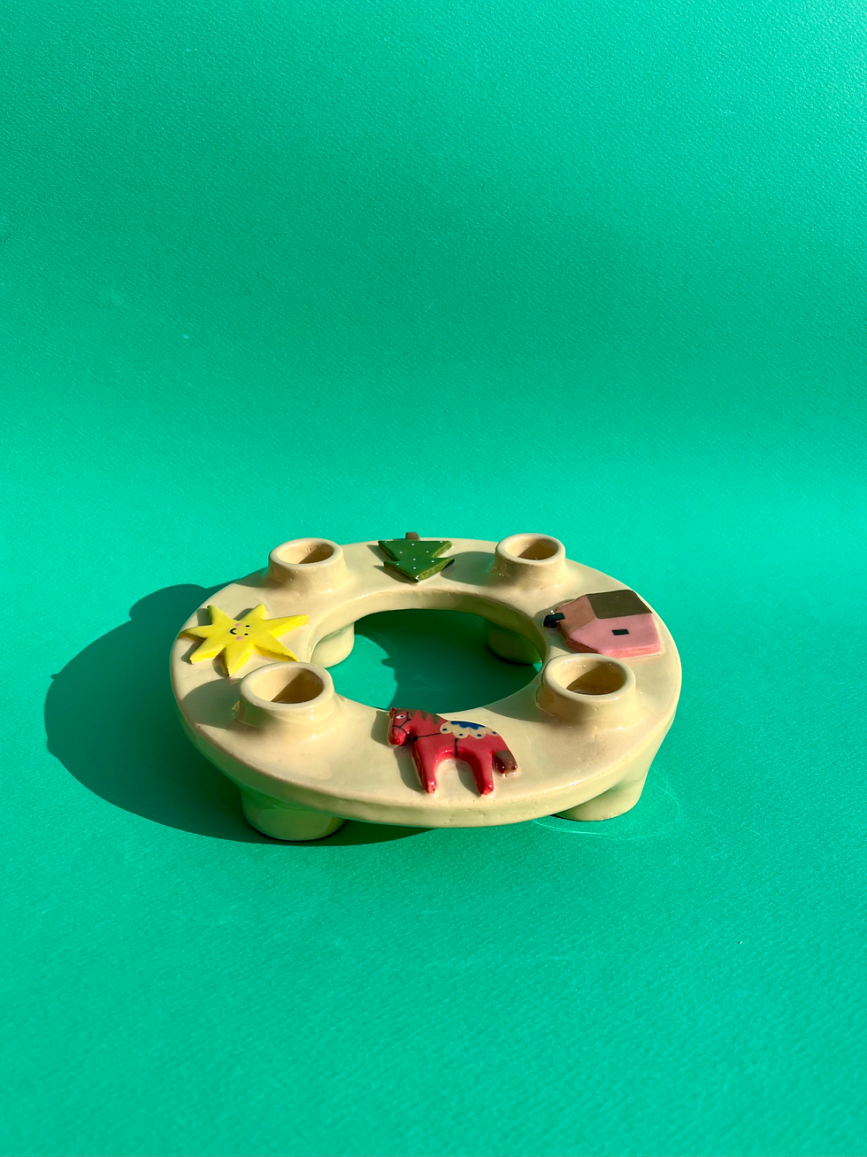 Miniaturbild: Adventskranz beige