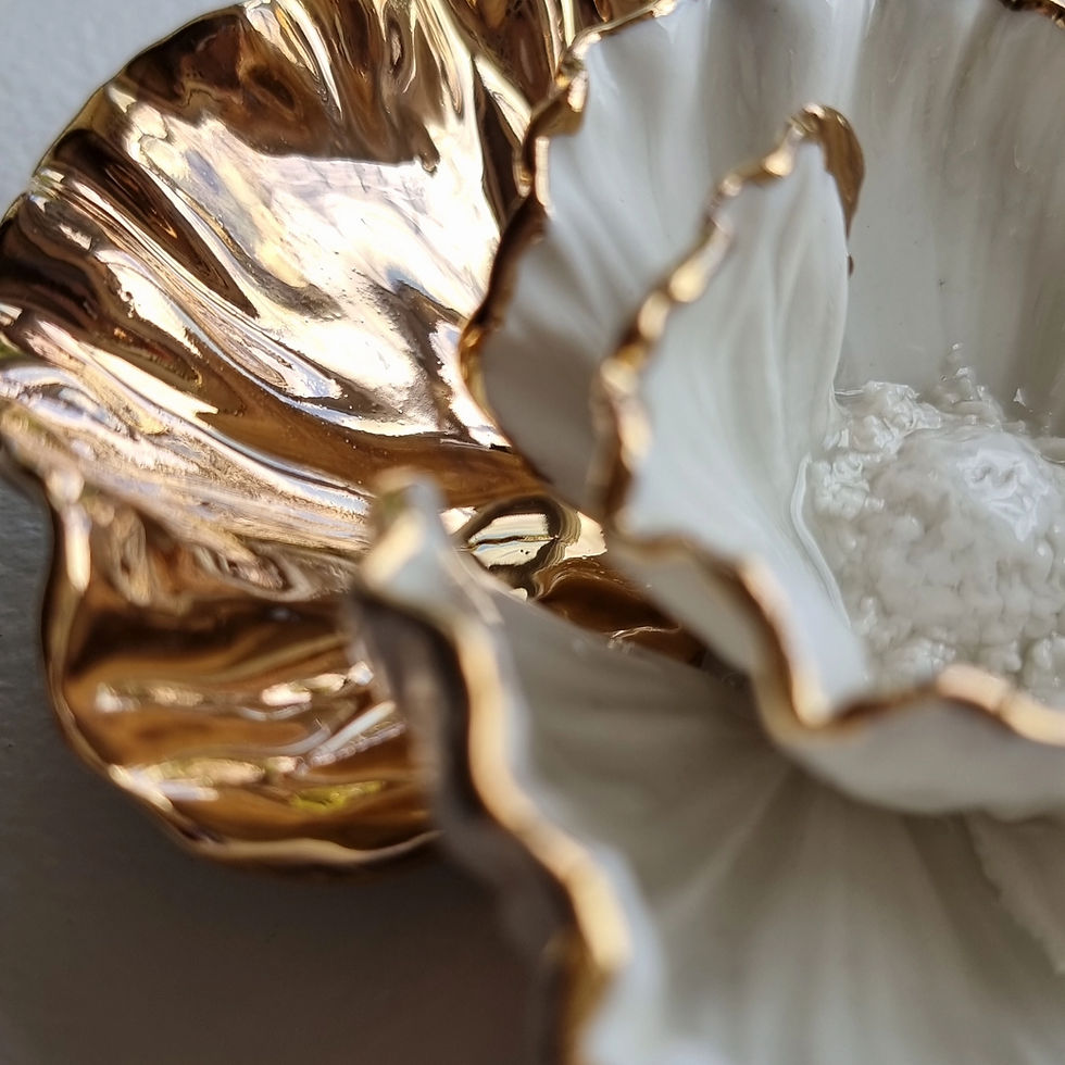 Thumbnail: Poppy Flower - Porcelain  Hancrafted Wall & Table Ornament