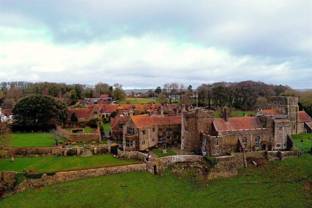 Drone photo of Lympne Castle