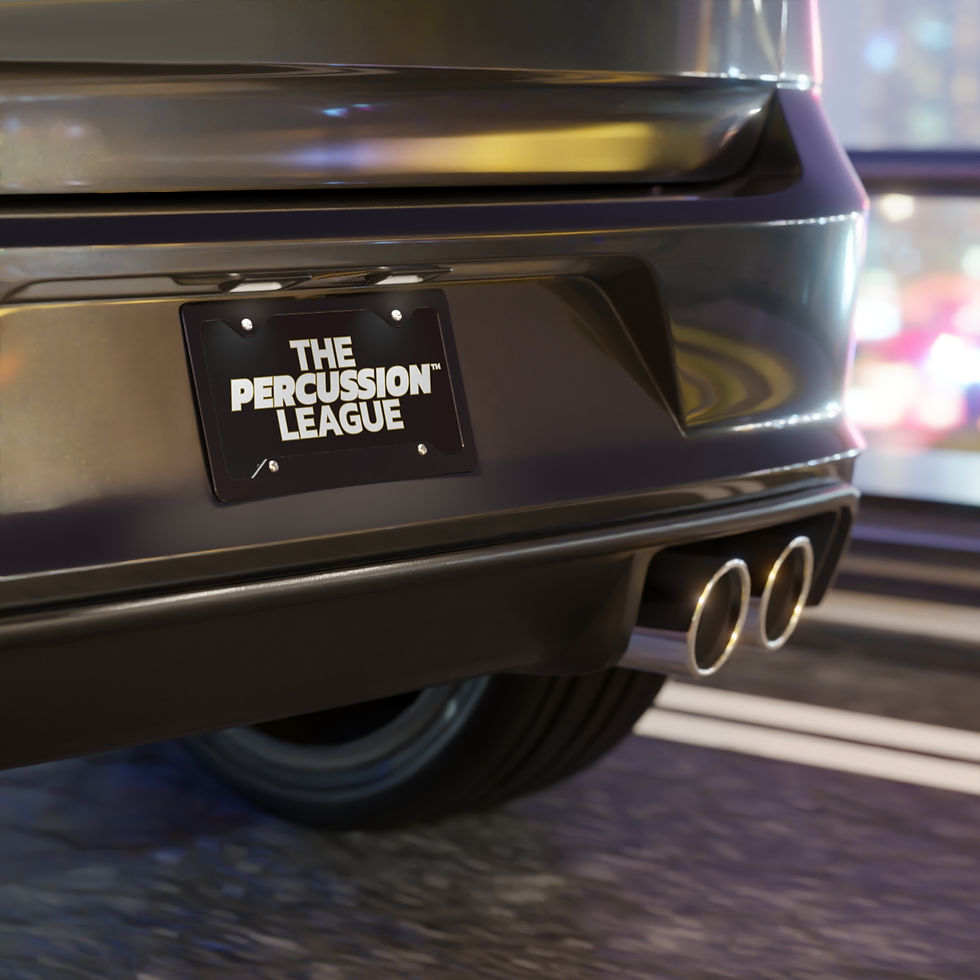 Thumbnail: Percussion League White & Gold Vanity Plate