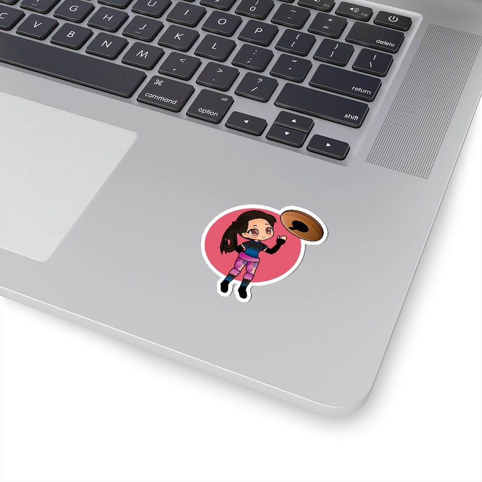 Thumbnail: Flippin' Cymbal Girl Vinyl Sticker
