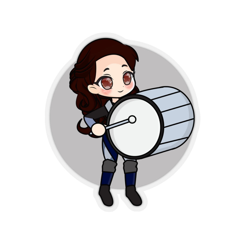 Thumbnail: Bass Drummer Girl Vinyl Sticker