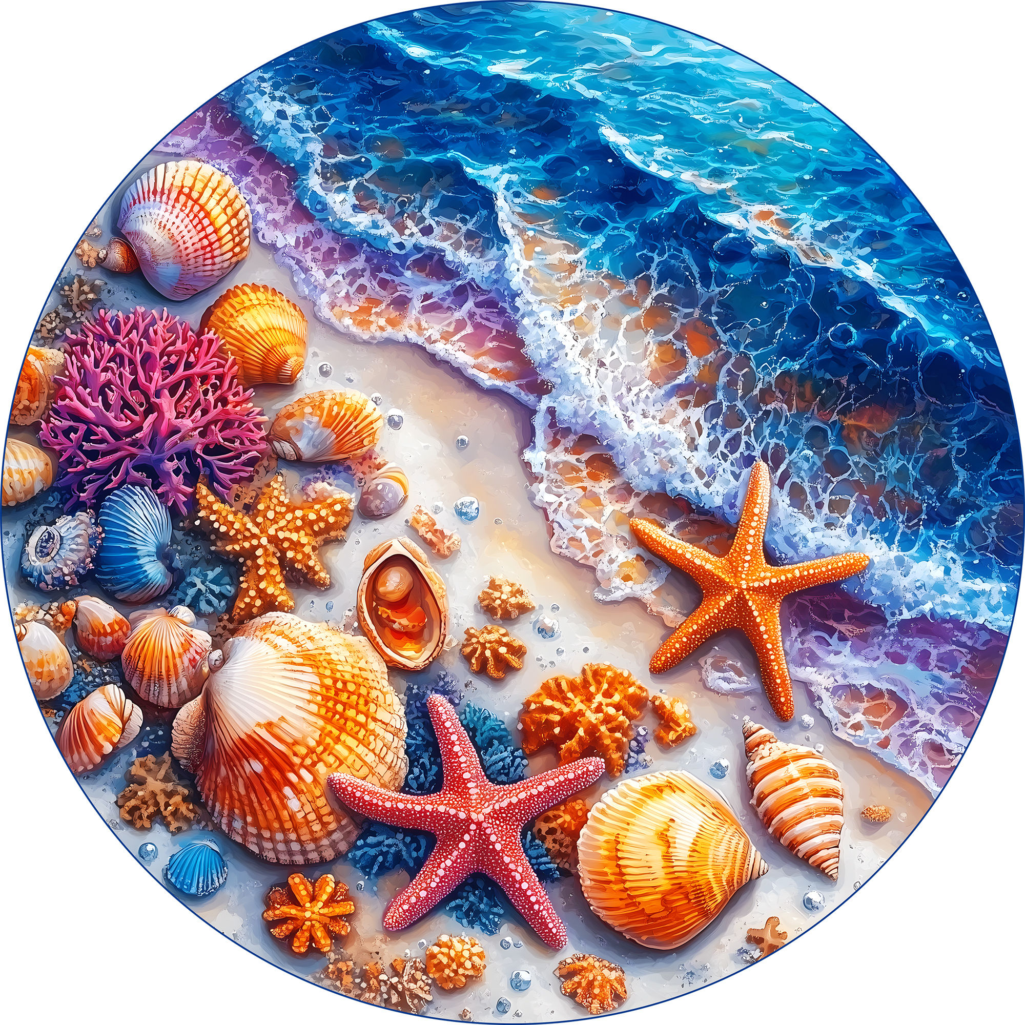 פאזל - עץ צדפים על החוף