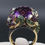 Thumbnail: Diamond Ring with Ruby & Green Garnet
