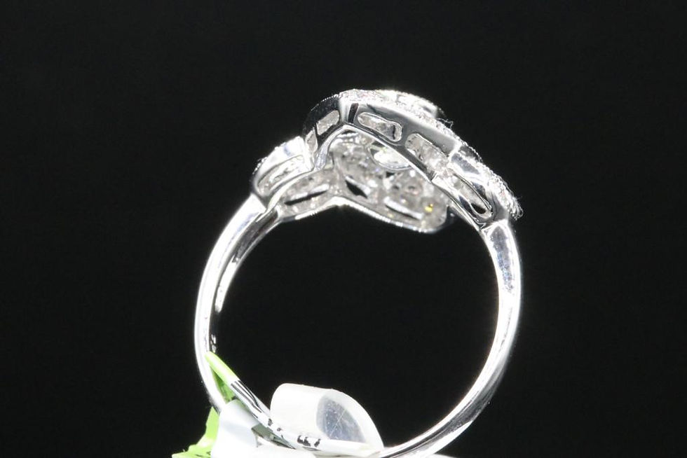 Thumbnail: Antique Reproduction 18k Diamond Ring