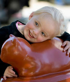 Girl with red module cat